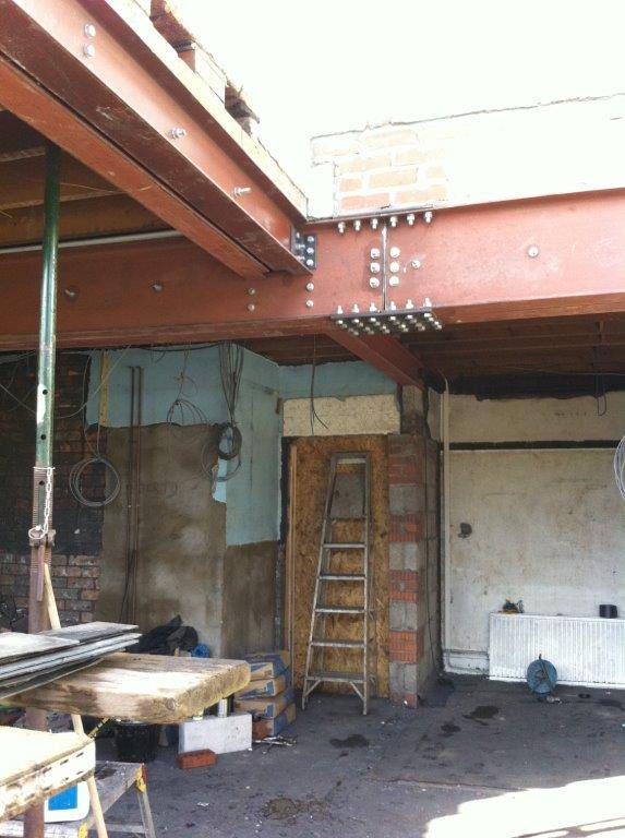 steel beam install