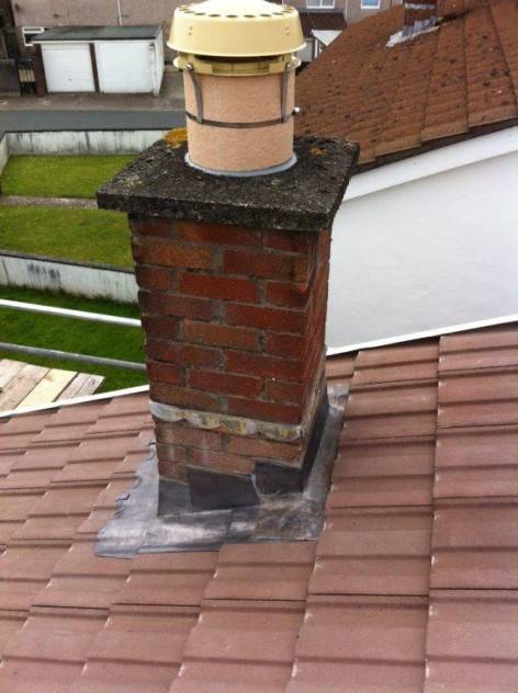 pointing old chimney on house