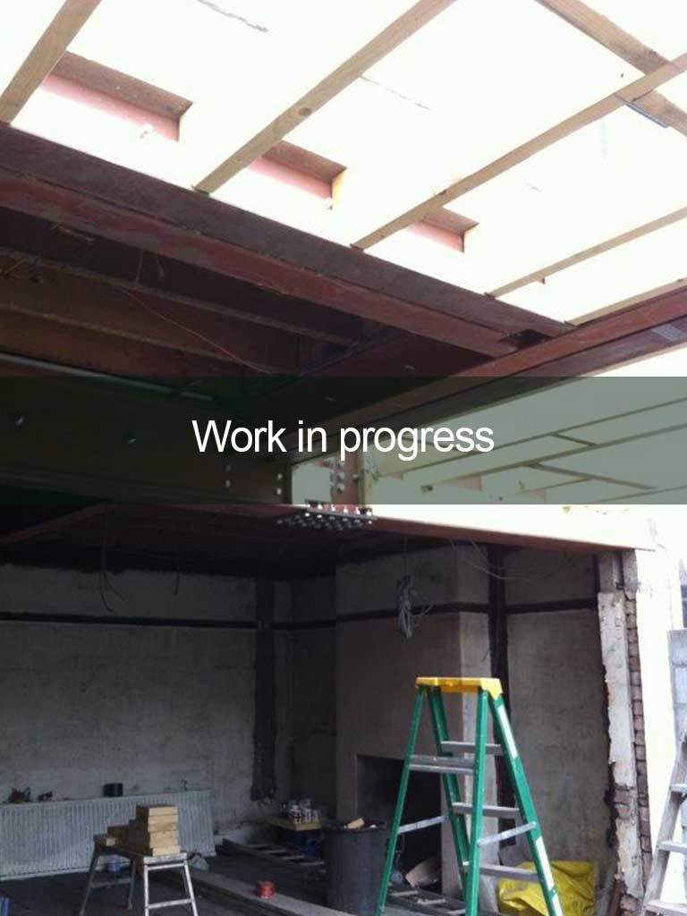 building conversion work in progress