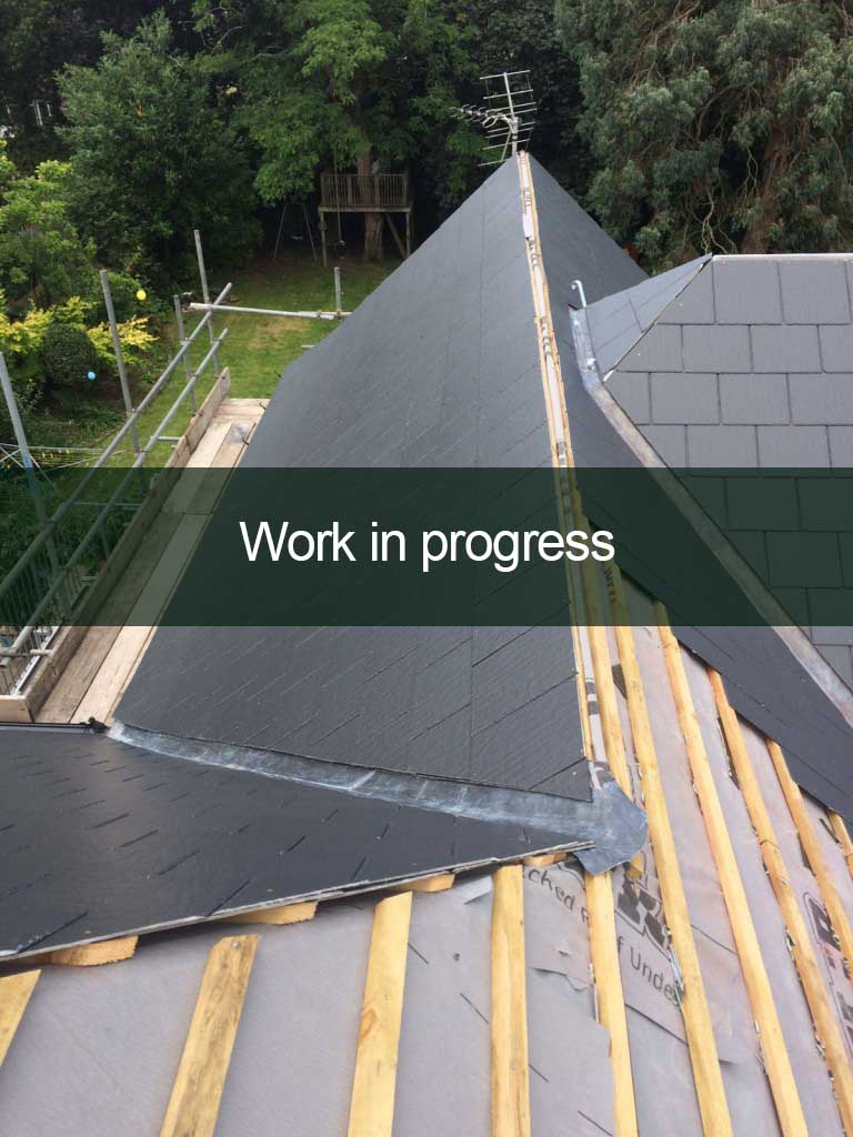 new roof work in progress